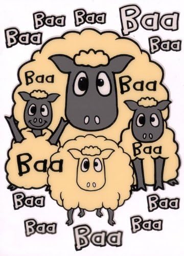 Baa - Funny Sheep Car Sticker SH36