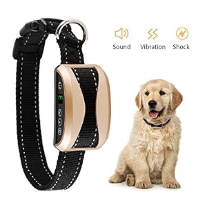 Image of Bark Collar [2018 Smart Chip] Dog Shock Anti-Barking Collar with Beep, Vibration and Harmless Shock Rechargeable No Bark Control for Small/ Medium/ Large Dogs  with 7 Sensitivity Levels.