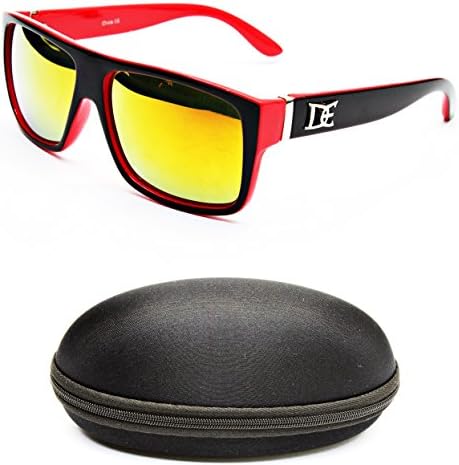 D1050-CC Designer Eyewear Turbo Aviator Sunglasses (5030 Black/Red-Gold Mirror, gradient)