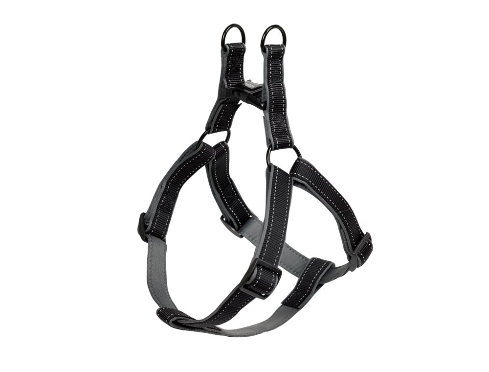 Nobby Classic Reflect Soft Harness, 50-72 cm, Black/Grey