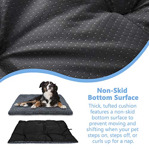 INVENHO Dog Bed Kennel Crate pad Comfortable Soft Anti Slip Washable for Large Medium Small Dogs and Cats(Blue,30-Inch) - Thumbnail 3
