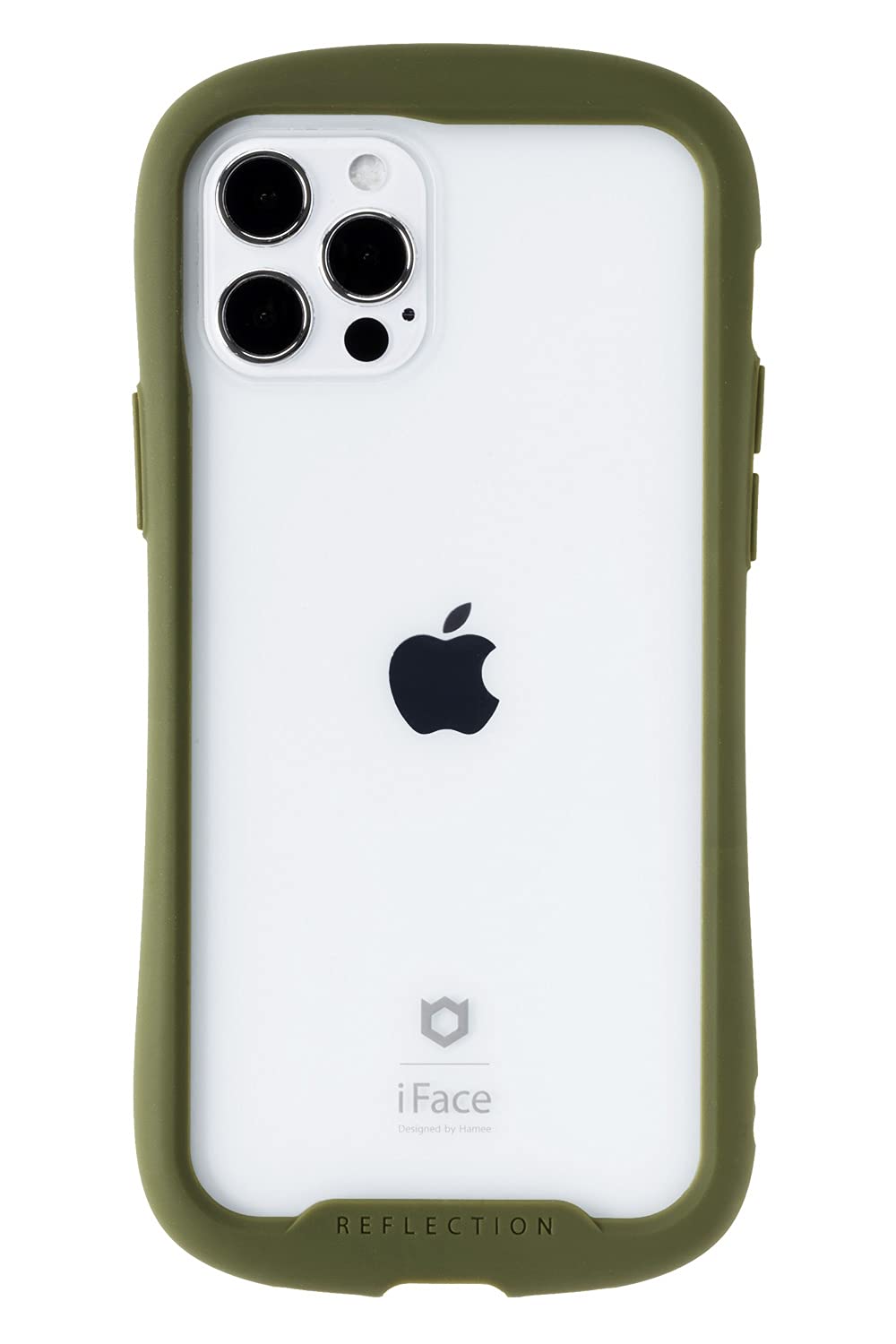iFace Reflection iPhone 12/12 Pro ケース クリア 強化ガラス (カーキ)【アイフォン12 アイフォン12Pro 透明 カバー 耐衝撃 米国MIL規格取得 ストラップホール付き】商品画像