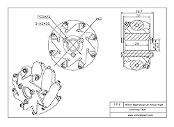 UniHobby UH144 60mm Mecanum Wheel Compatible with