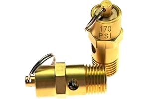 ATVMOTO 170 PSI, 1/4" NPT, Pressure Relief Pressure Valve, 170 PSI Air Compressure, 2 Packs