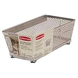 Rubbermaid Interlocking Mesh Drawer Organizer, 3- by 6-Inch, Titanium