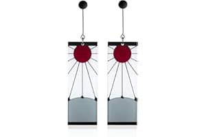 AIMERY 925 Sterling Silver Tanjiro Earrings,Anime Cosplay Tanjiro Black Earrings Ear clip For Men Women Earrings