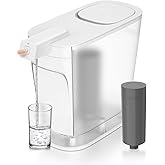 PHILIPS 20 Cup Water Filter Pitcher with Pro Filter - ADD5913, Rechargeable Water Dispenser, Water Purifier Filter for Fridge Door, 1 Pro Filter for 6 Months/180 Gallons, Reduces Lead & 57 impurities
