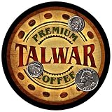 Talwar Family Name Coffee Rubber Drink Coasters - 4
