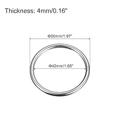 uxcell 304 Stainless Steel O Rings, 8pcs