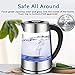 Soing Electric Kettle Pro,1.8L Glass Water & Tea Cordless Boiler,Variable Temperature Control & 24 Hours Keep-Warm Function,Detachable Tea Filter,Blue LED Indicator Light,Auto Shut-Off & Advanced Boil-Dry Protection,100% Food-Grade Stainless Steel,1500W Fast Heating