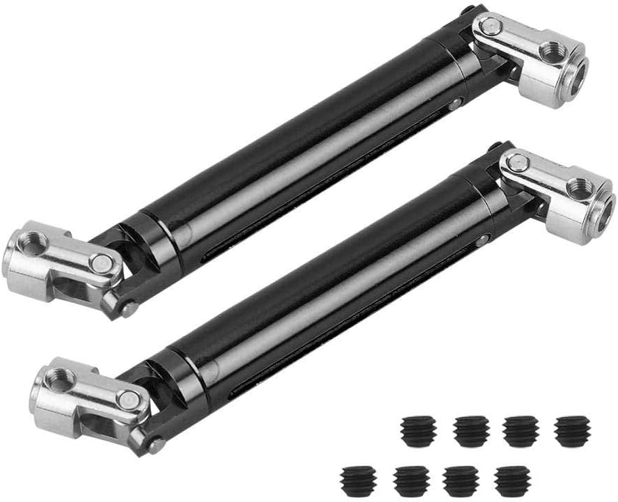 RC Drive Shaft Alloy Drive Shaft Kit RC Car Upgrade Parts for RGT 86100 1/10 RC Crawler(Black)