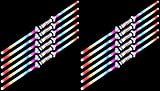 Set of 12 VT Dual Double Edged Flashing LED Light Up Party Favor Toy Light Sword Sabers