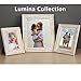 Langdon House 8x10 Real Wood Picture Frames (6 Pack, Weathered White - Gold Accents), White Wooden Photo Frame 8 x 10, Wall Mount or Table Top, Lumina Collection