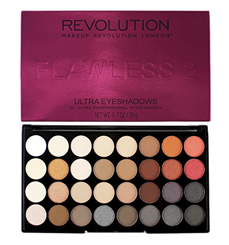 Makeup Revolution Ultra Eyeshadows Palette - FLAWLESS 2 - 32 Ultra Professional Eyeshadows