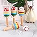 B bangcool Wooden Ball in A Cup Game Catch Ball Games, Cup Ball Game Mini Wood Toy Hand Eye Coordination Educational Toys (4Pcs)