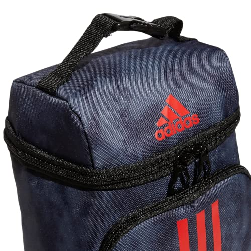 Adidas Excel 2 Insulated Lunch Bag, Stone Wash Carbon/Vivid Red/Black
