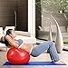 Exercise Ball (Multiple Sizes) for Fitness, Stability, Balance & Yoga - Workout Guide & Quick Pump Included - Anit Burst Professional Quality Design (Red, 55CM)