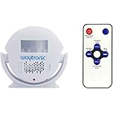 Mini Welcome Motion Sensor Voice Reminder Security Alarm Reminder Speaker with Recordable Audio, 56 Chimes Melodies, 8 Levels