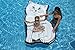 Swimline Purrfect Kitty Inflatable Pool Mattress White/Black, 79