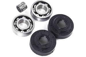 Crankshaft Bearing Kit with Oil Seals and Needle Bearing for Jonsered 2141/2145/2150 & Husqvarna 340/345/346/350/351/353 Chai