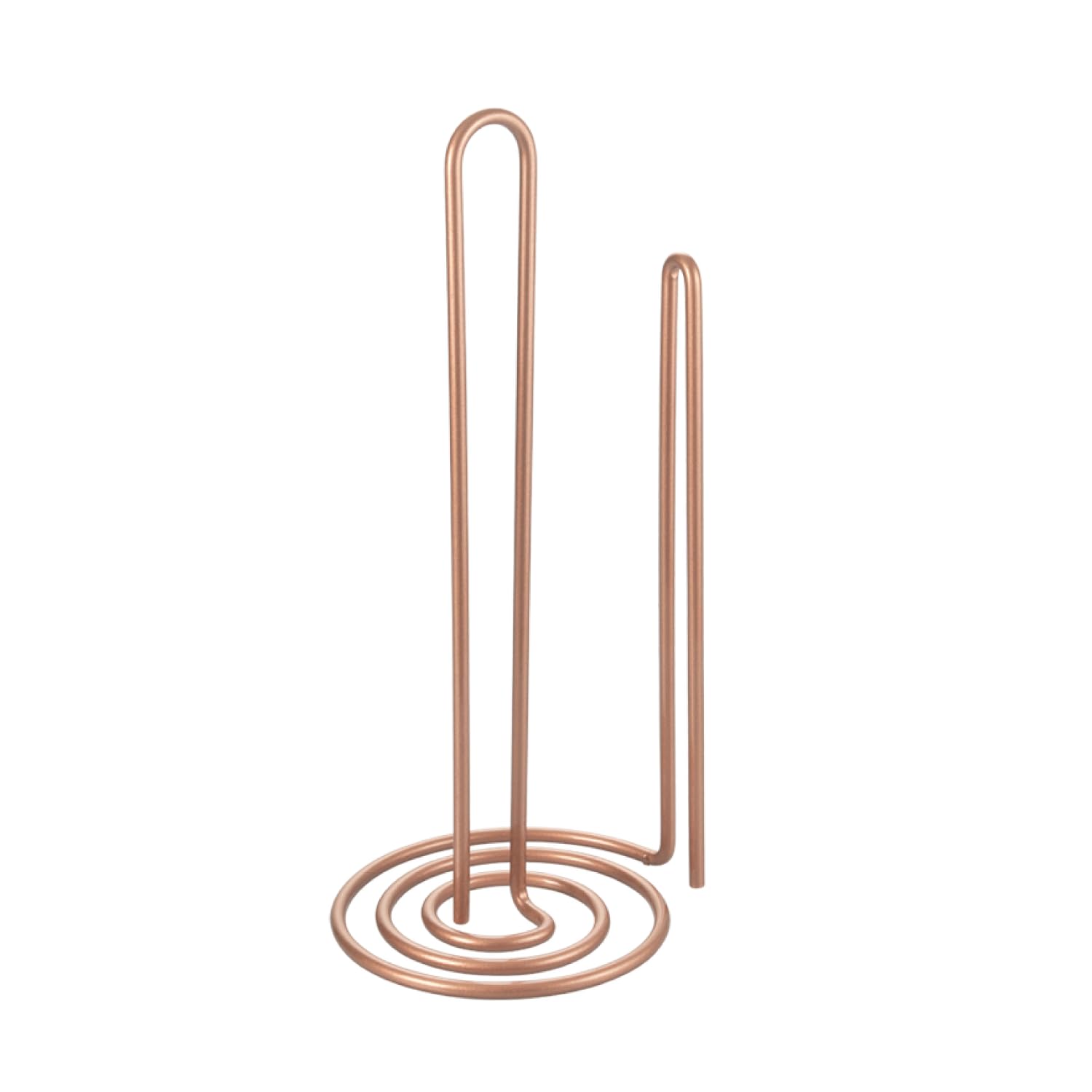 Metaltex My Roll Vertical Paper Towel Holder - Multipurpose Kitchen Roll Stand and Space-saving Organiser - Polytherm Copper, 15 x 15 x 32 Centimeters