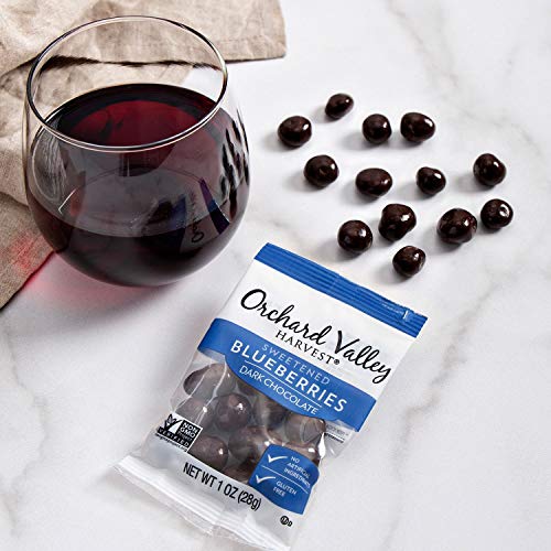 Orchard Valley Harvest Dark Chocolate Covered Blueberries, 1 Ounce(Pack