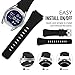 Lamshaw Classic Silicone Replacement Band for Michael Kors Smartwatch Strap (Black)