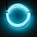 lychee EL Wire Neon Glowing Strobing Electroluminescent Light El Wire w/Battery Pack for Parties, Halloween Decoration (Ice Blue, 15ft)
