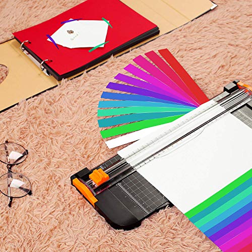 Meafeng A4 Paper Cutter 12 Inch Craft Paper Trimmer Scrapbooking with Automatic Security Safeguard and Side Ruler for Photo Cutter, Handcraft Project, Label, Greeting Card