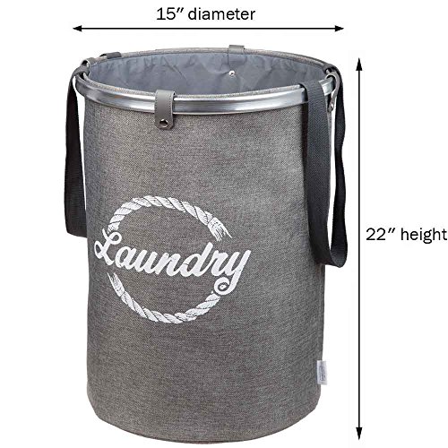 Mavoro Foldable Laundry Hamper, Foldable Clothes Bag, Collapsible Storage Basket, Folding Washing Bin