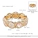 D EXCEED Womens Vintage Flower Bangle Bracelet Fashion Floral Stretch Bracelets for Ladies