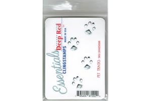 Deep Red Stamps Pet Tracks Essentials Cling Stamp 1.5 x 3.1 inches