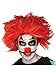 Fun World Unisex-Adult's Killer Clown Wig Costume Accessory, red, Standard