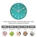 SonYo Indoor Non-Ticking Silent Quartz Modern Simple Wall Clock Digital Quiet Sweep Movement Office Decor 10 Inch (Bluegreen)
