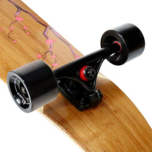 Lrfzhicg Longboard Cruiser 44 Inch Bamboo and Fiberglass Longboard