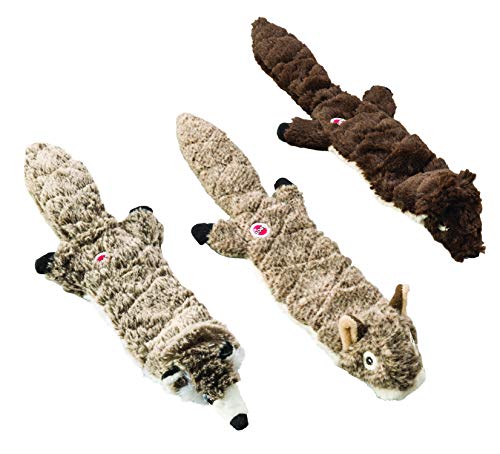 SPOT Ethical Pets Squirrel Mini Skinneeez Extreme Stuffingless Quilted Dog Toy, 14