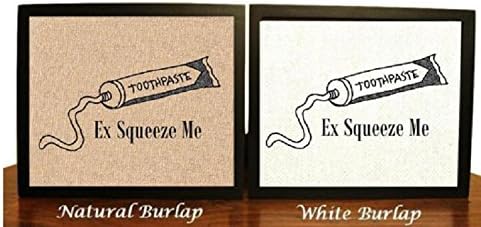 Ex Squeeze Me | Toothpaste Decor | Funny Bathroom Humor | Funny Bathroom Decor | Funny Bath Sign | Rustic Bathroom | Bathroom Sign Decor