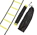 AIQI Speed & Agility Training Ladder for Improving Speed, Agility, Fitness, Leg Strength and More with Black Carrying Bag (Yellow, 12-Rung 20FT)