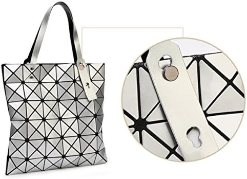 Katoony Womens PU Leather Geometric Diamond Lattice Shoulder Handbag Tote Bag Top Handle Bag Satchel