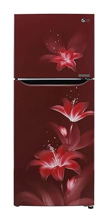 LG 260 L 3 Star Inverter Linear Frost-Free Double Door Refrigerator (GL-T292SRG3, Ruby Glow, Convertible)