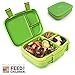 Bentgo Fresh (Green) – Leak-Proof & Versatile 4-Compartment Bento-Style Lunch Box – Ideal for Portion-Control and Balanced Eating On-The-Go – BPA-Free and Food-Safe Materials