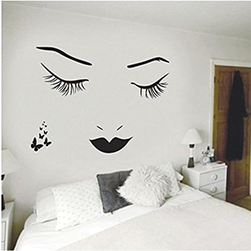 Aigemi Eyelashes Wall Stickers DIY Wall Quote Sticker Decal Home Decor Vinyl Art Mural