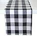 ARKSU Buffalo Plaid Table Runner 12X72inch,Black and White Check Table Runner for Christmas, Thanksgiving Decor