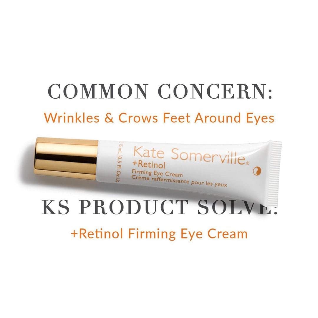 Kate Somerville Retinol Firming Eye Cream – Clinic-Grade Anti-Aging Treatment Proven to Firm, Brighten and Smooth Lines & Wrinkles, 0.5 Fl Oz