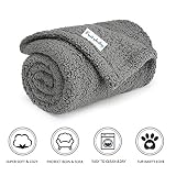 furrybaby Premium Fluffy Fleece Dog Blanket, Soft and Warm Pet Throw for Dogs & Cats (Small (2432"), Grey Blanket)