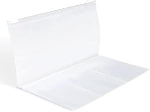 Zipper Pouch Pocket Case Refill Pack For Travellers Notebook 8.25"x4.3" - Clear Zipper Pouch PVC Clear Insert For Standard Leather Journal Refillable Traveller's Notebook TN - 3 Plastic Card Slots