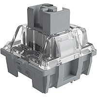 Akko CS Silver Switches for Gaming, 3 Pin 43gf Linear Keyboard Switches with 22mm Extension Spring, Compatible with MX Mechan