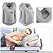 FAMY Travel Pillow,Fast Inflatable Pillow, Ergonomic Portable Travel Pillow, Fit Travel Pillow, Plane Pillow, Train, Bus, Office, Travel Pillow, Full Support, Soft PVC Flocking（Grey）