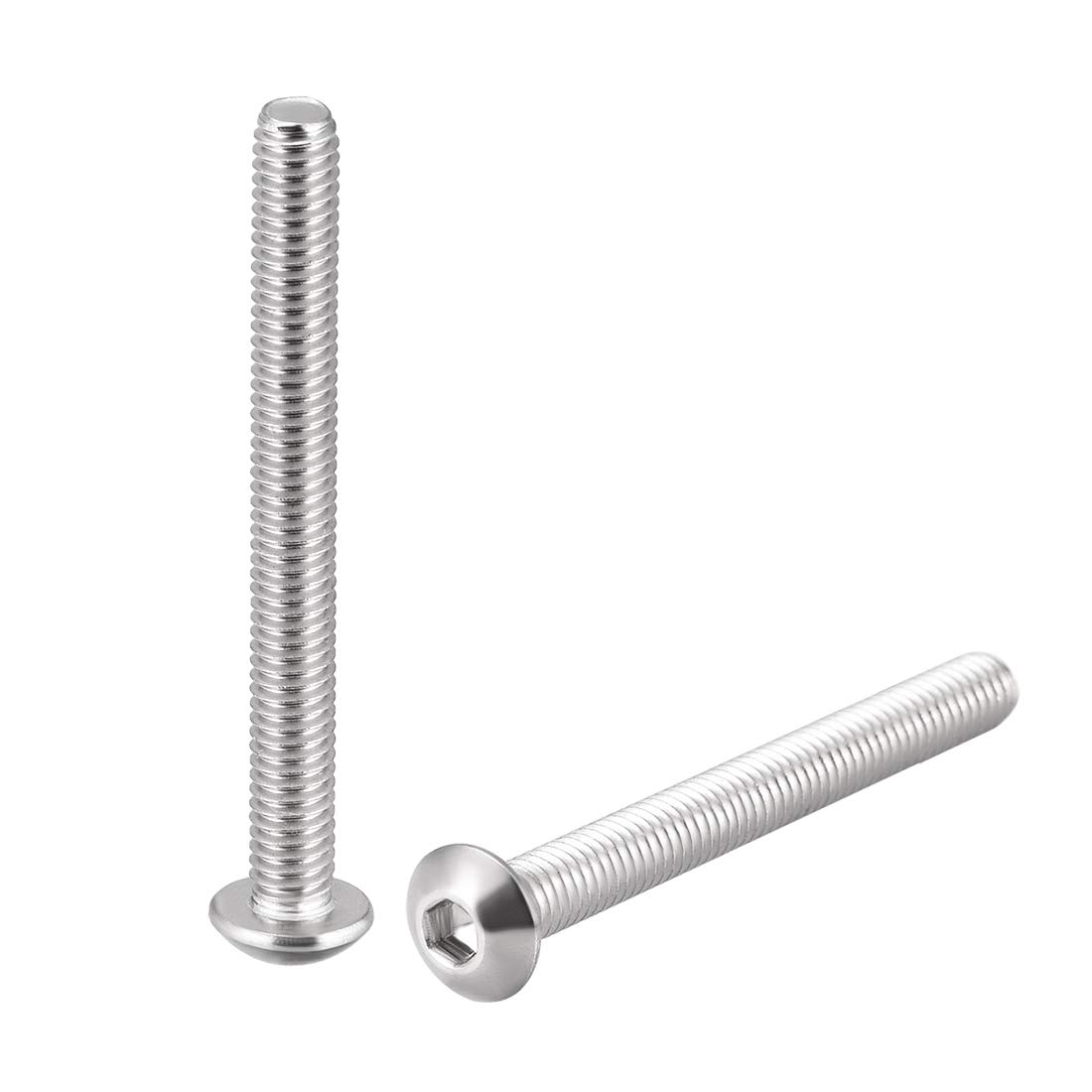 sourcing map M4x40mm Machine Screws Hex Socket Round Head Screw 304 Stainless Steel Fasteners Bolts 20pcs