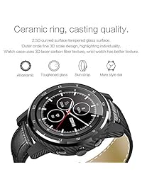 Reloj inteligente con bisel de cerámica, reloj inteligente 3G con ranura para tarjeta SIM GPS, batería de larga duración, IP67, resistente al agua, con monitor de frecuencia cardíaca, monitor de sueño, rastreador de actividad para mujeres, hombres, Androi